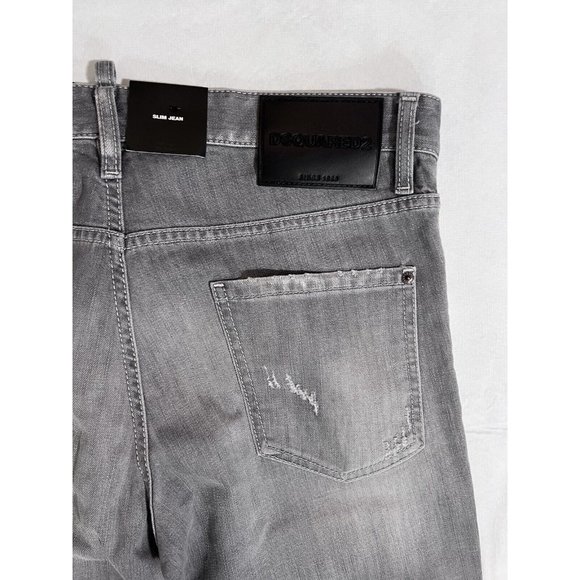 DSQUARED2 Mens Slim Jean IT46 W32 Denim Jeans S74LB0692S30260852 NWT Grey Gray - Picture 12 of 16